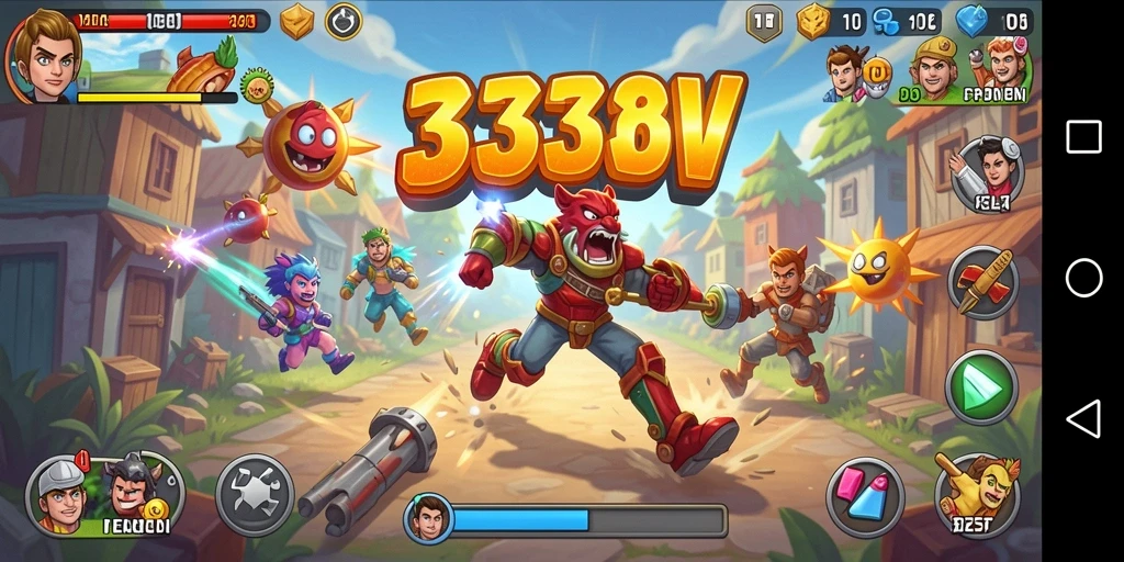 Screenshot gameplay 333V yang menampilkan aksi seru di level Arcade.
