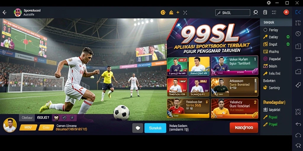 Tampilan gameplay yang menarik dari aplikasi Sportsbook 99SL.