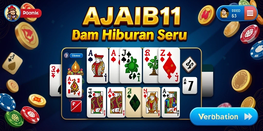 Screenshot AJAIB11 menampilkan aksi mendebarkan permainan Domino.