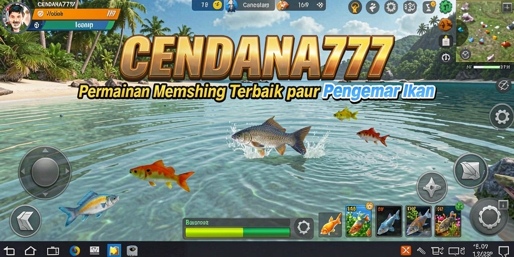 Screenshot gameplay CENDANA777 menampilkan aksi memancing yang seru dan mendebarkan.