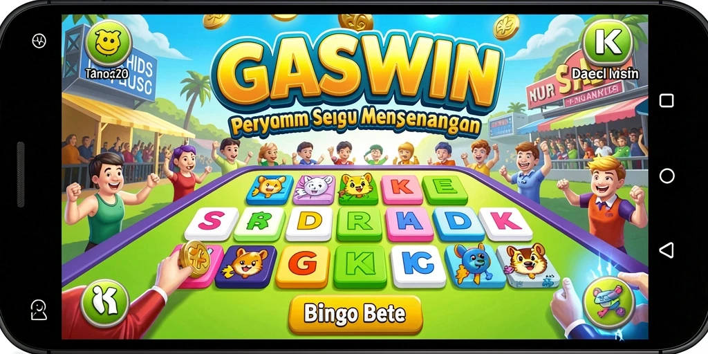 Screenshot gameplay GASWIN dengan suasana Bingo yang menggembirakan.