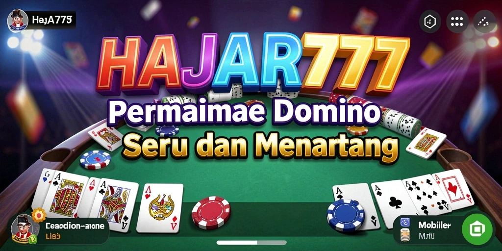 Screenshot gameplay HAJAR777 yang menunjukkan serunya permainan Domino.