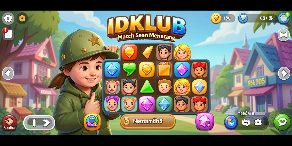 Tampilan gameplay IDKLUB yang penuh warna dan menarik.