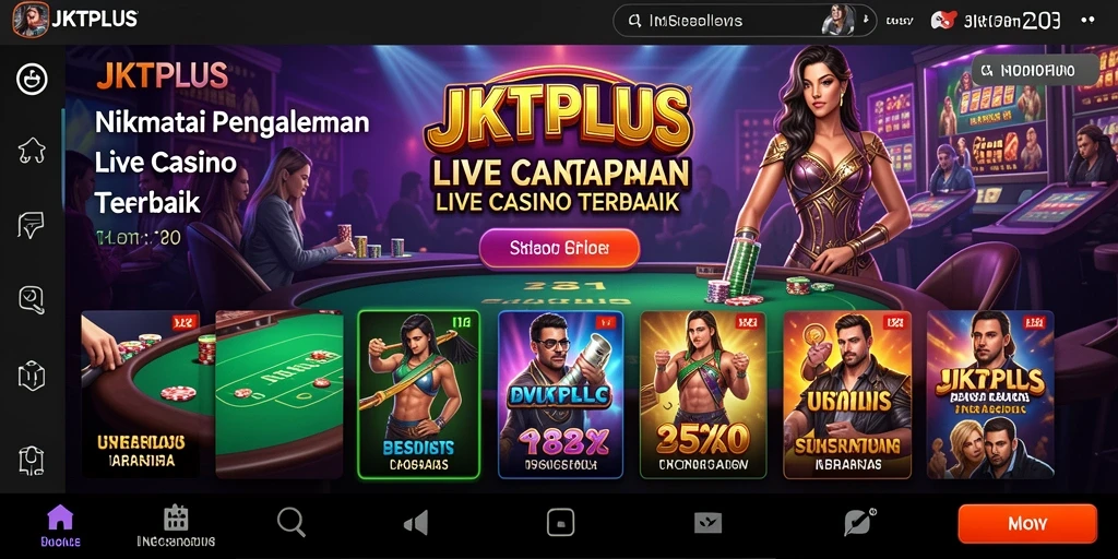 Tampilan gameplay Live Casino yang mengesankan dari JKTPLUS.