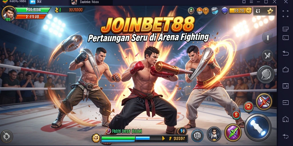 Tangkapan layar aksi intens di arena Fighting JOINBET88.