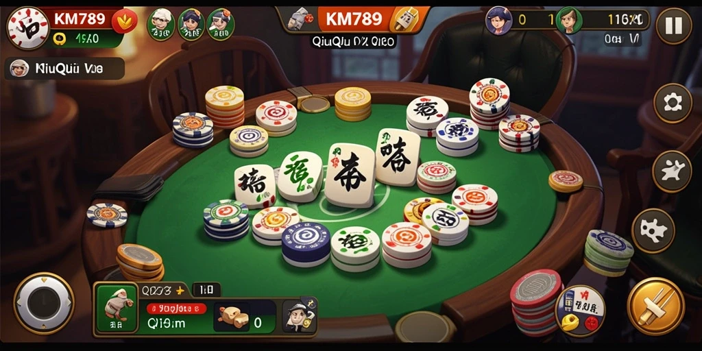 Gameplay QiuQiu seru di KM789 dengan tampilan yang menarik.