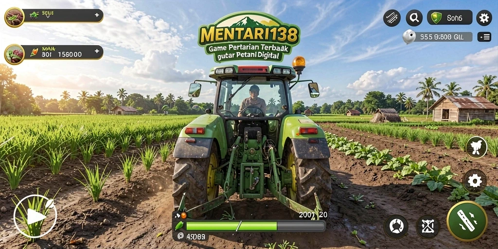 Screenshot gameplay MENTARI138 menunjukkan aktivitas bertani yang seru.