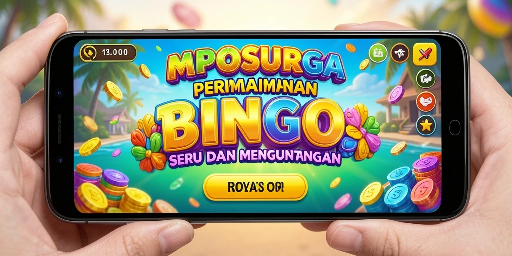 Screenshot MPOSURGA menampilkan gameplay seru Bingo yang mendebarkan.
