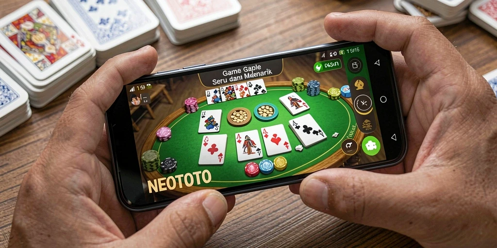 Screenshot gameplay NEOTOTO menampilkan keseruan permainan Gaple yang interaktif.