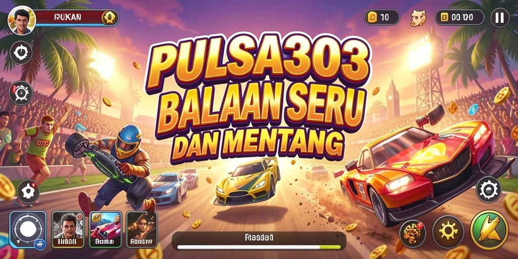 Tangkapan layar gameplay PULSA303 menampilkan aksi balapan yang mendebarkan.