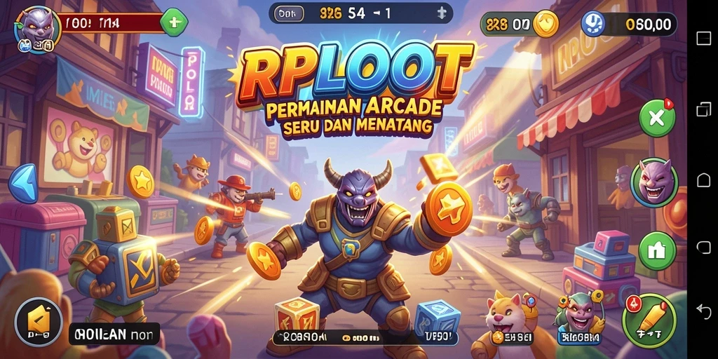 Tampilan gameplay seru RPLOOT dengan rintangan menarik.