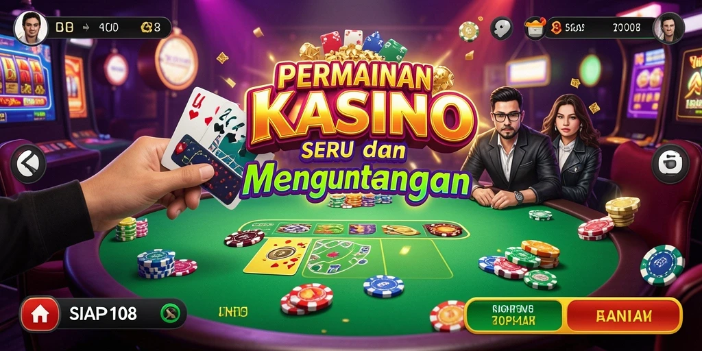 Screenshot <strong>SIAP108</strong> menampilkan gameplay menarik dengan aksi Kasino yang mendebarkan.