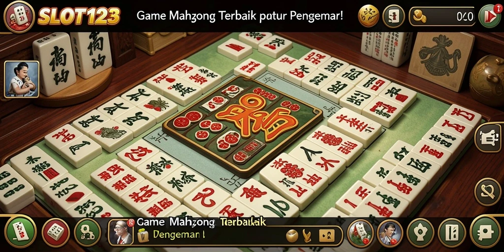 Tampilan permainan Mahjong yang menarik di SLOT123.