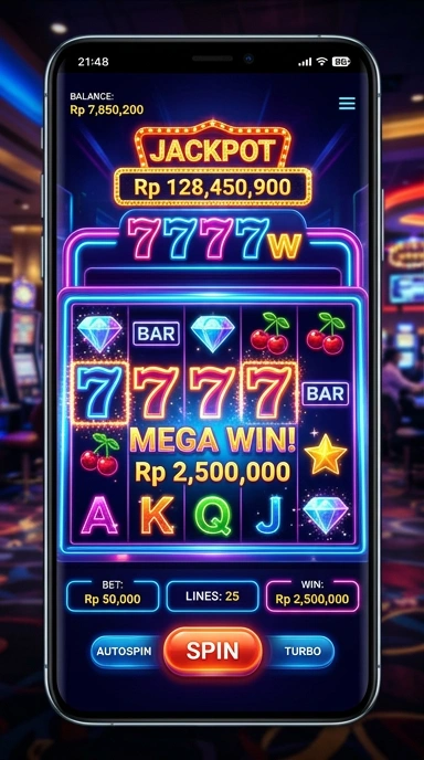Tampilan utama aplikasi 7777w menampilkan berbagai pilihan aplikasi.
